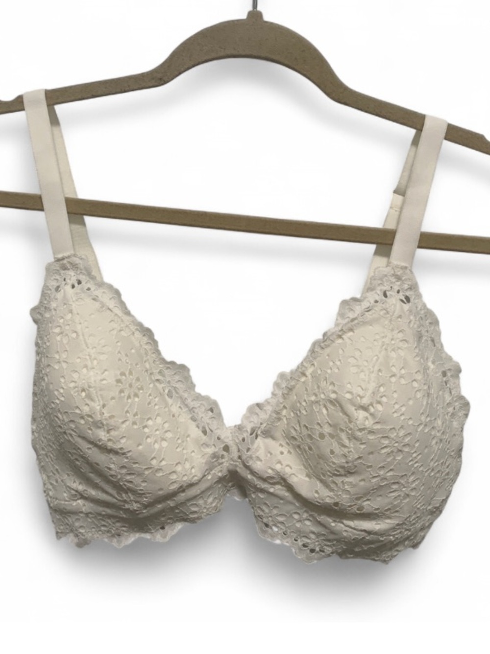 Auden Cream Eyelet Lace Underwire Bra